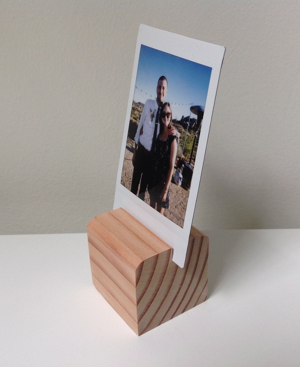 Pack of 4 Instant Photo Holder Display Wood Blocks