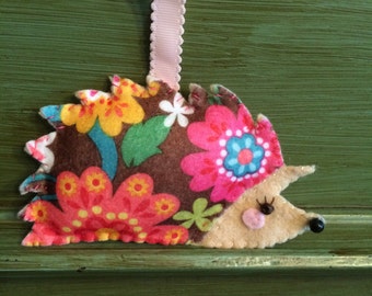 Felt Hedgehog Ornament