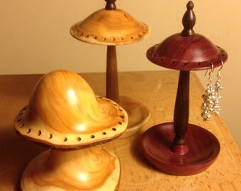 Hand Turned Earring Holder