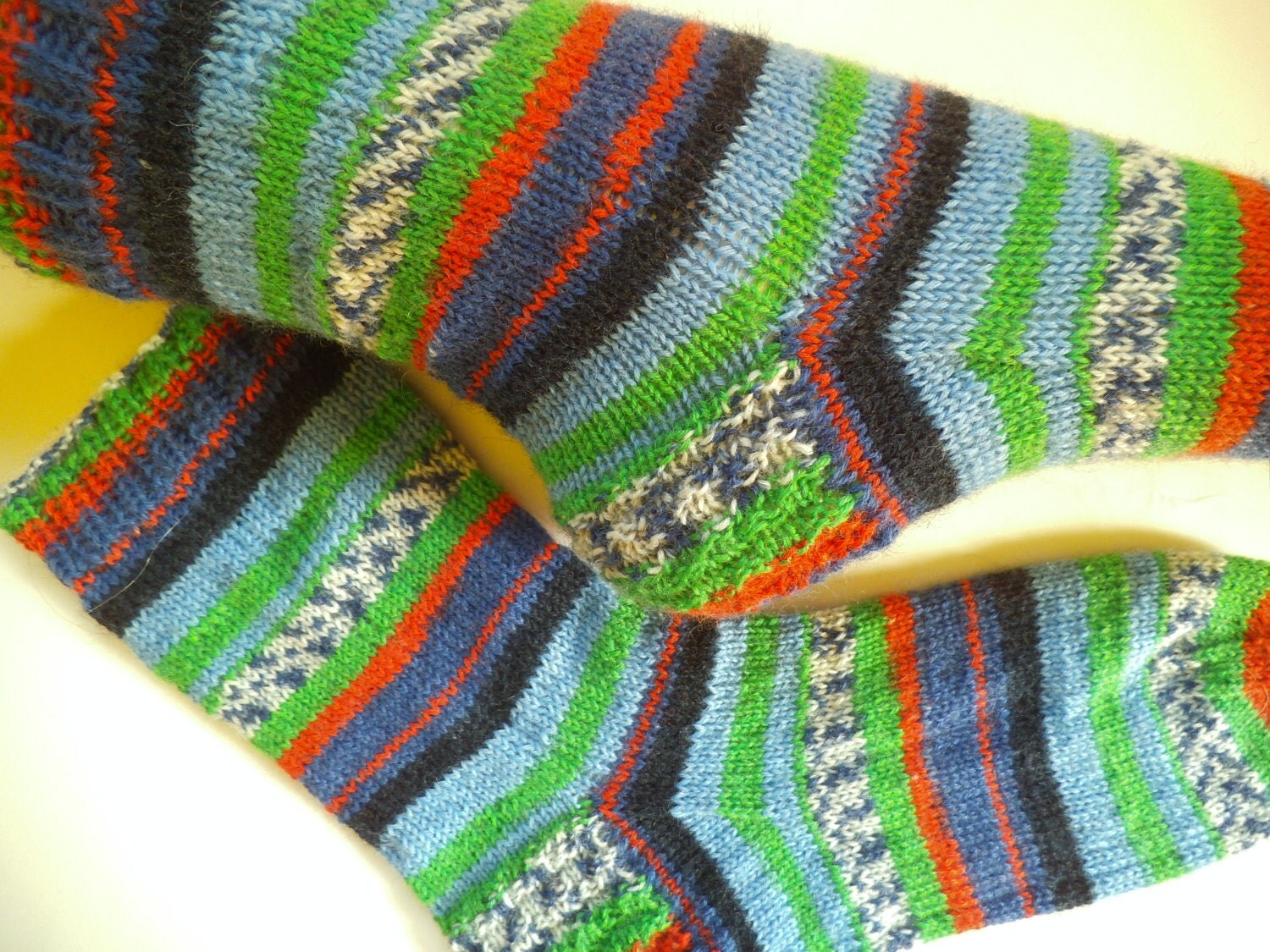 Knit wool socks unique socks Women socks Art socks