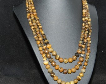 CLEARANCE *Three Strand Tiger Eye Necklace