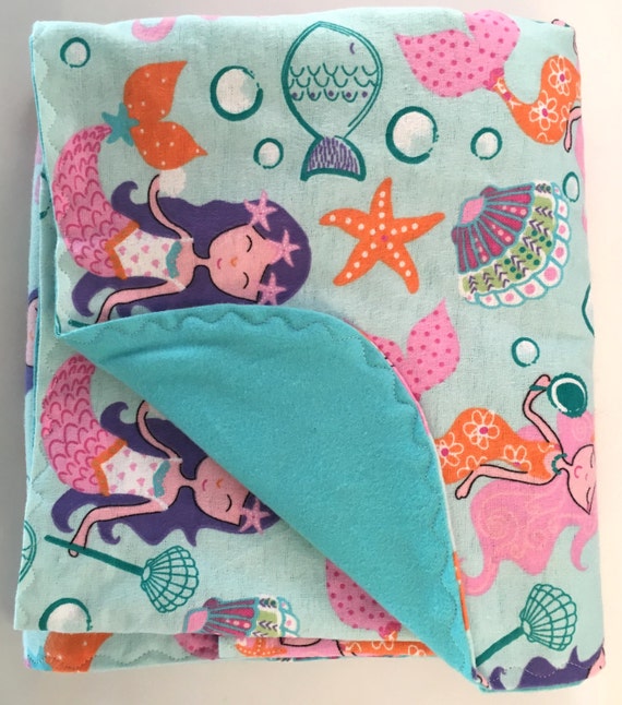 Mermaid Swaddle BlanketDouble Sided Flannel by OccasionalGoods
