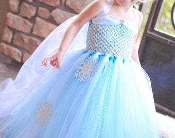 Elsa Princess Dress- Disney Princess Dress - Princess Tutu Dress - Disney Costume- Elsa Costume- Frozen Dress- Halloween Costume- Elsa dress