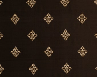 BEACON HILL Regents Silk Grandeur Embroidered Fabric 5 Yards Jet
