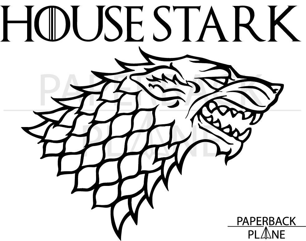 Download Stark game of thrones SVG PNG DXF Cut Files use with