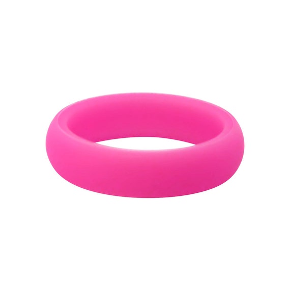 5.5mm Rubber Diamonds PINK Silicone Wedding Ring by RubberDiamonds
