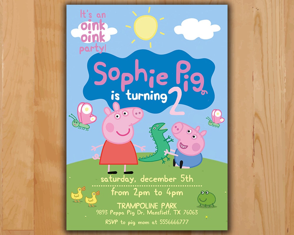 Peppa Pig Invitations Free 3