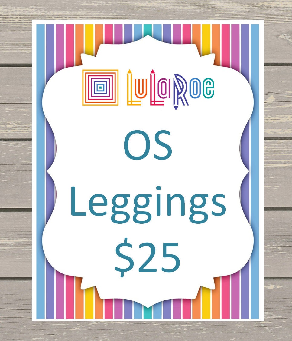 25 LulaRoe Product Name / Size and Price Display by InkCreations