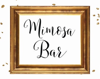 WEDDING SIGN, Mimosa Bar sign, wedding sign printable, wedding signage, bridal signs, calligraphy signs, printablestyles