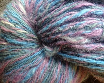 Blue Purple Alpaca and BFL wool