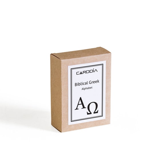 biblical greek alphabet flash cards by carddia on etsy