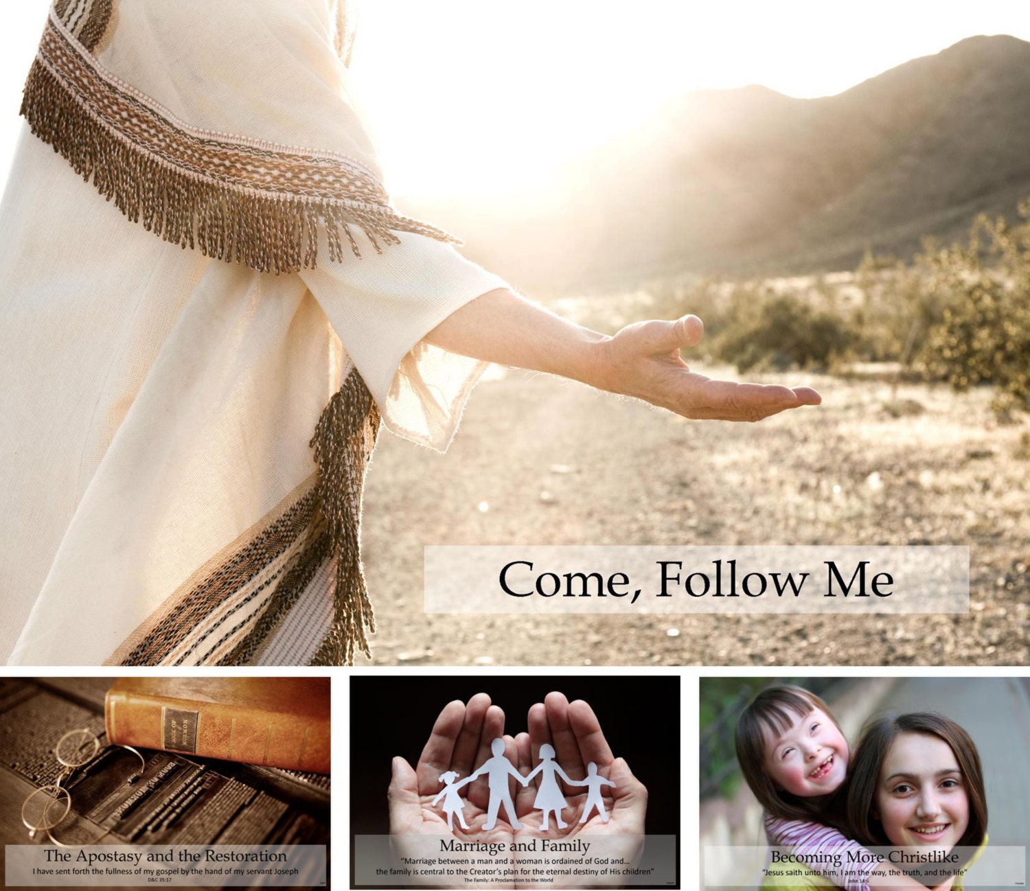 Come Follow Me Youth Theme 13POSTER PACK color lds yw