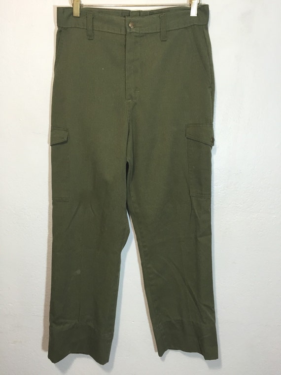 80's boy scouts cargo pants khaki mens