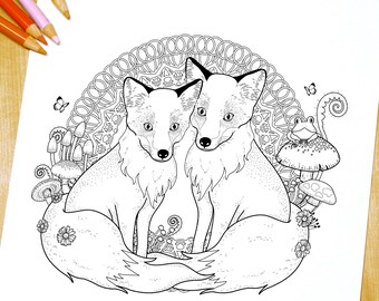 Adult Colouring Pages and Hand Drawn Prints by DreamStateStudio