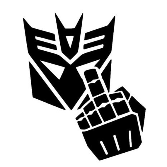 Download Decepticon Finger Vinyl Decal Wall Art Transformer