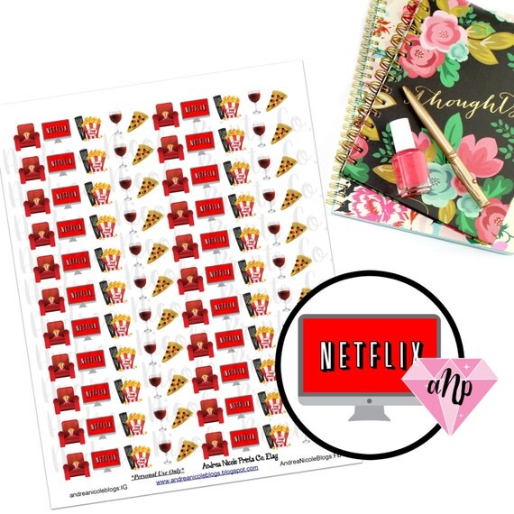 Printable Netflix Movie Time Planner Stickers