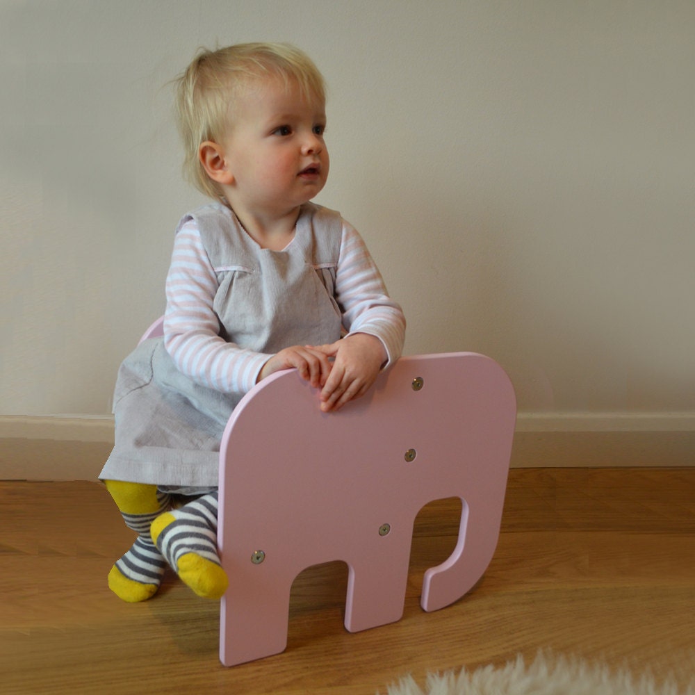 Elephant Animal Wooden Toddler Chair Age 18m 3yr. Handmade