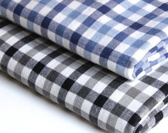 Cotton Double Gauze Fabric by 1/4 Metre, Hipster Style Fabric, Double Gauze Plaid Fabric, Gingham fabric, Yarn Dyed, soft Apparel fabric