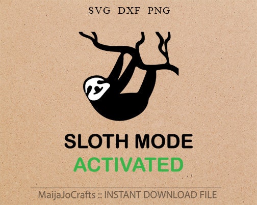 Download Funny Svg Animals cute Sloth Clipart digital download