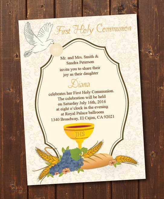This is a graphic of Clever First Communion Cards Printable It is an image of Clever First Communion Cards Printable