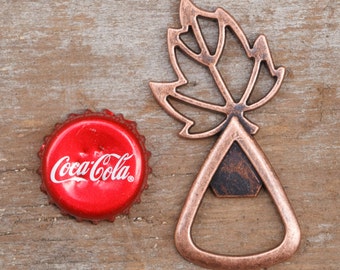50 Leaf Bottle Openers, Fall Wedding Favors for Guests, Fall Wedding Decorations, Fall Party Favors Antique Copper Brown Leaves, Fall Favors