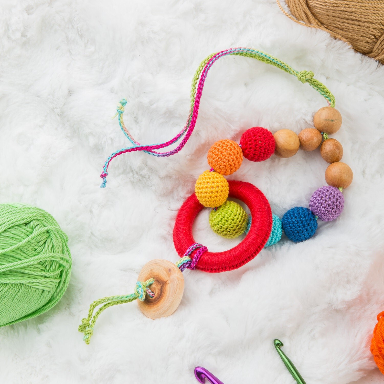 Wood teething toy Newborn gift toys Baby Teething organic