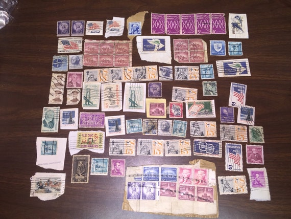 Items similar to Cancelled U.S. Postage Stamp Lot(80pcs) First Class on ...