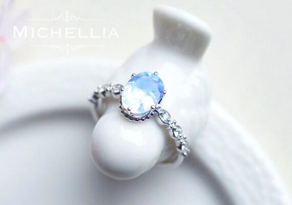 moonstone oval engagement ring vintage inspired oval ring in rainbow moonstone available in 14k or 18k solid gold and platinum - Moonstone Wedding Rings moonstone oval engagement ring vintage inspired oval ring in rainbow moonstone available in 14k or 18k solid gold and platinum - Moonstone Wedding Rings