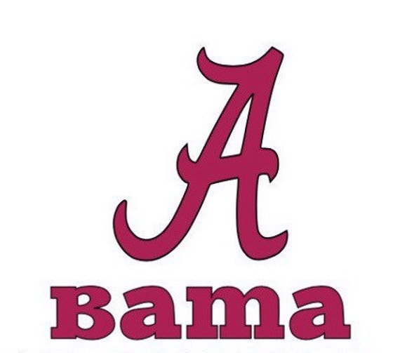 Bama Vinyl decal available in crimson