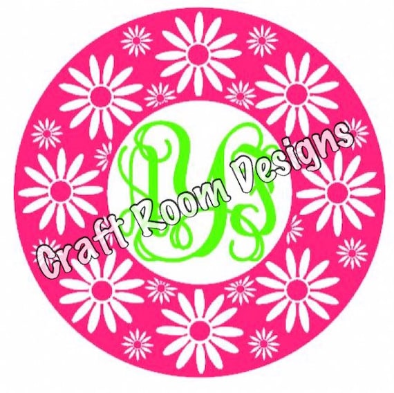 Download Daisy Monogram Frame