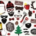Lumberjack first birthday photo booth props : printable PDF.