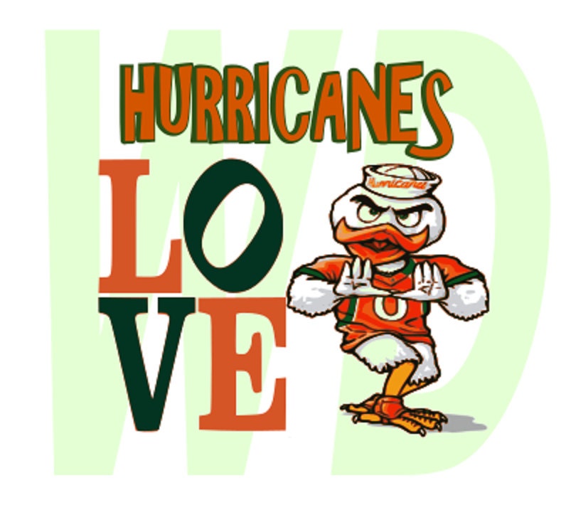 Download Miami Hurricanes SVG DXF EPS digital download by ...