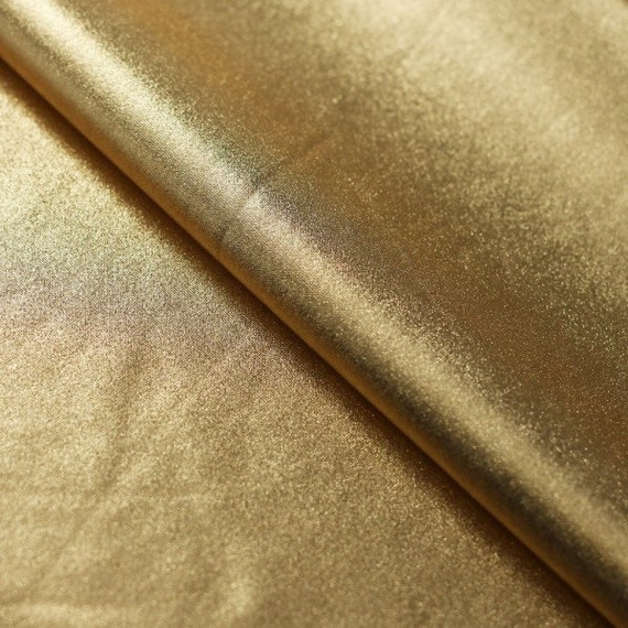 Metallic Gold Stretch Lame Nylon Spandex Lycra Fabric Best