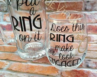 His and Hers -- I put a ring on it & Does this ring make me look engaged? Set