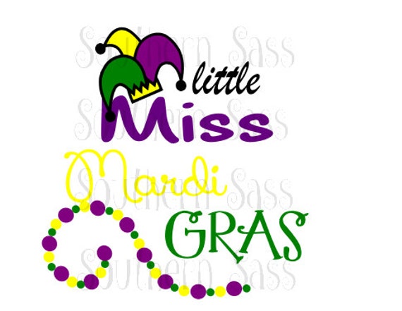 Download Mardi Gras SVG file Little Miss Mardi Gras