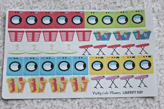 Reminder Stickers / Laundry Day Stickers / Planner Stickers