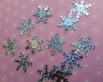 Christmas Sequins, Christmas Embellishments, Sewing Sequins, Snowflake Sequins, Sequin Packs, Large Sequins, Silver Sequins, Sequin Supplies