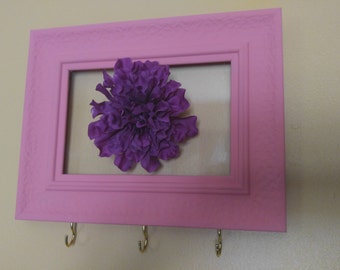 Purple Key Holder, Hanging Key Organizer, wall organizer, key holder, hanging organizer, key organizer, hanging storage, Wall Key Holder