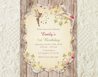 Fairy Invitation, Woodland Fairy Invitation, Enchanted Forest Fairy Invitation, Garden Fairy Party Invitation, Woodland Fairy Birthday