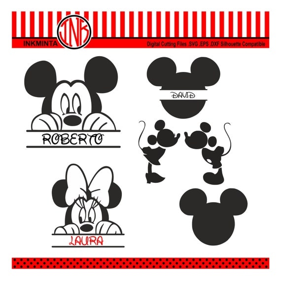 Download Mickey Mouse SVG File, Mickey Mouse Monogram, Minnie Mouse ...