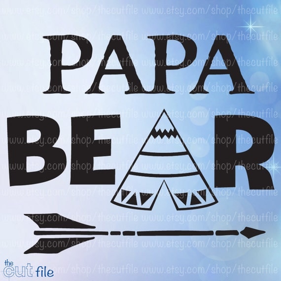 Download Papa Bear svg Bear Family shirt design cutting files for