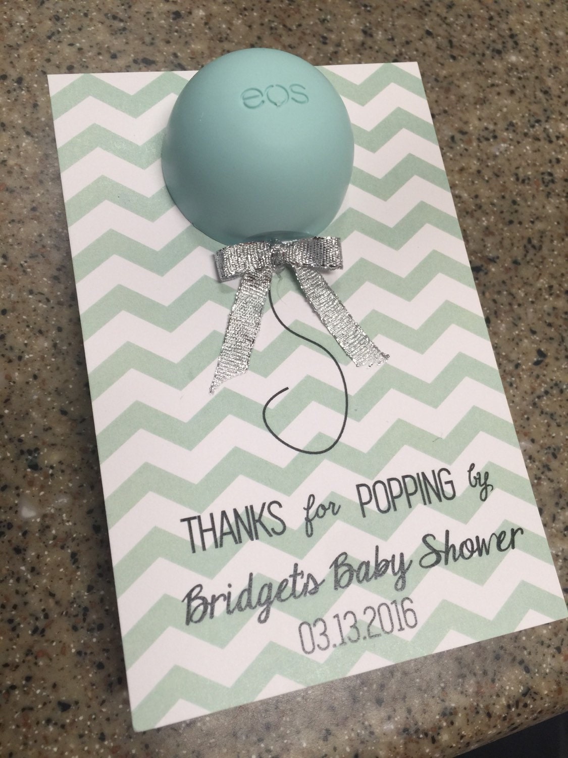 EOS Lip Balm baby shower favors