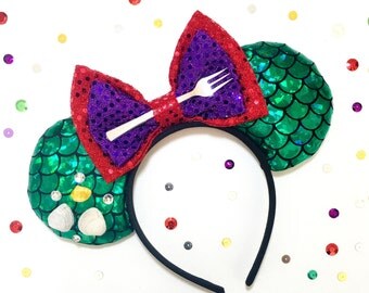 Disney inspired Princess Ariel the little mermaid Minnie Mickey Mouse ears