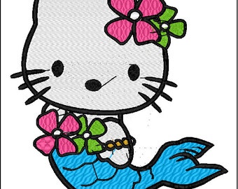 Hello Kitty: Mermaid Embroidery Designs