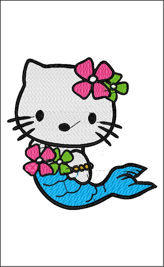 Hello Kitty: Mermaid Embroidery Designs