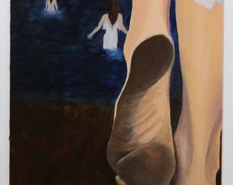 Ophelia, Original Oil Painting on 'Canson Figueras' paper, 30 * 40 cm