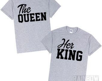 King Queen Camo Tshirts Matching couple shirts King by RMonkeys