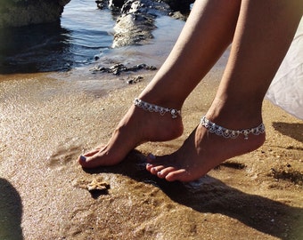 EDEN anklet by Barefoot Gypsea jewels, indian anklet, gypsy payal, boho ankle bracelet