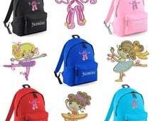 Mochila Con Diseño De Balerina Y Capuchina - Tela Oxford Impermeable, Bolsillo Frío, Estilo Italiano - Para Ciudad, Viaje O Deporte
