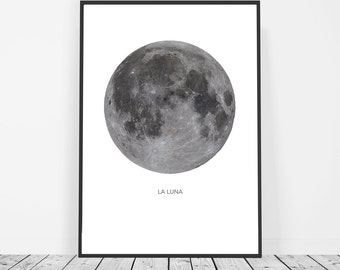 Moon Wall Art moon art print | etsy Moon Wall Art moon art print | etsy